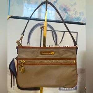 Michael Kors Tan and Brown Mini  Women's Bag in Nylon Material